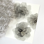【送料無料】アルコールインクアート インテリア ポスター《elegantflower gray》