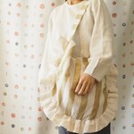 【1点限定SALE】ビッグフリル2wayバッグ  / イエローストライプ