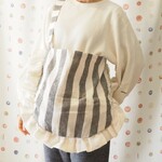 【1点限定SALE】ビッグフリル2wayバッグ  / クロストライプ