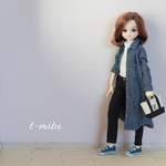 リカちゃん服　ロングシャツ（受注制作）