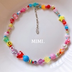 ビーズネックレス🌈🦋ビーズチョーカー💚カラフル×colorful/MIMI.