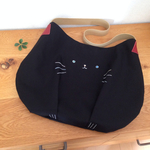 【受注制作】デブねこBag★Oneショルダー ＜黒猫さん＞