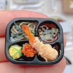 ミニチュア　蕎麦・天ぷら・お寿司の弁当②