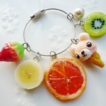 40%off☆バッグチャーム☆フルーツとくまちゃんアイス