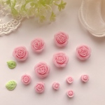 樹脂 薔薇 パーツ ローズ   21 ピンク
