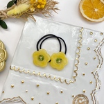 ♡新色♡ キッズ Blossom フラワー レジン ヘアゴム  2本セット lemon