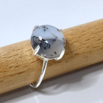 シルバー925  10mm デンドライトオパールリング フリーサイズ