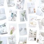 海外 シール 100枚set《white》 [F475]
