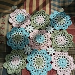 ＊コットンお花がいっぱいドイリー＊mama crochet 