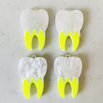 Neon Yellow Teeth Pendant Tops
