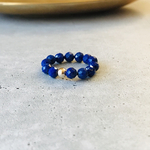 天然石AAAランク✴︎ラピスラズリ✴︎ゴムリング／14kgf  指輪