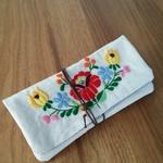 ハンガリー刺繍 ＊ お花のペンケース