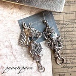 メタリックホース＆シルバーチェーン❁⃘ピアス＊イヤリング