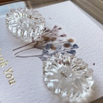 【無色透明】花のピアス、イヤリング