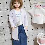リカちゃん 服 set ♡ やわらか質感のT-shirt ④点set ♡
