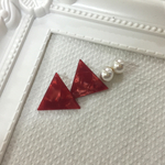 月末特価❣️べっこう柄 ピアス パールキャッチ 