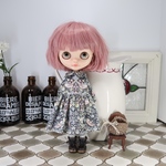 ＊04213＊袖ギャザーのんびりワンピース＊３点セット＊ブライスアウトフィット＊