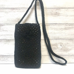 モチーフ編みのスマホポシェット