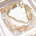 ❁⃘2wayクリアビーズブレスレット❁⃘