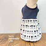 犬服　濡らしてひんやり♪シンプル花柄のバルーンワンピース