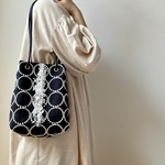 [再販です] レクタングルバッグ *⚮* tambourine navy *⚮*
