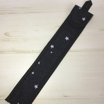 ものさし入れ　白星　黒