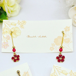 鮮やかなピンクが綺麗なお花🌸イヤリング／ピアス