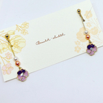 ビオラの紫が綺麗🌸イヤリング／ピアス