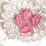 【mini】チューリップカボション【clear pink】