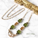 [ﾏｽｸﾁｪｰﾝ] ワンポイントでシンプルな『Sシリーズ』2way ミニスクエアビーズのマスクチェーン