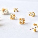 ◇ﾊﾅﾋﾞﾗﾄﾞﾛｯﾌﾟﾋﾟｱｽ/ﾉﾝﾎｰﾙﾋﾟｱｽ◇ミモザイエロー