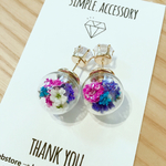 【再販6】2way☺︎ガラスドームピアス☺︎ドライフラワー