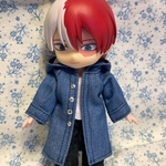 ロングシャツパーカー （デニム）オビツ１１服 ねんどろいどどーる