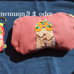 ゴールデンハムスター 刺繍キーホルダーと  もこもこメガネケース