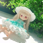 天使のおさんぽチェックワンピースセット♡ミントグリーン
