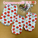 《 renamamerena様 専用❣️》小型犬用 犬服‼︎ 赤りんごちゃん🍎タンクトップ(DM&DSサイズ)3点セット