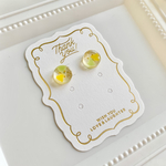 ♡小粒ピアス　グリーンイエロー♡
