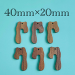 importウッドチャーム　ブラウン　6個入り