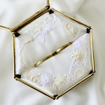 刺繍リングピローNo.050 パールハート