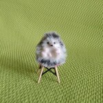 仰向けハリネズミ 羊毛フェルト