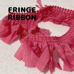 【新作】【30色以上】【NEW生地】【HOT PINK】シフォンリボン 【A2138】