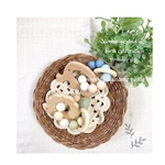 🧸出産祝い🧸natural wood hagatame rattle☆お誕生日プレゼント☆新生児☆ベビードレス☆木の歯固め替えられます🧸赤ちゃんプレゼント🧸赤ちゃんおもちゃ🧸