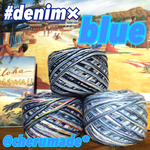 #049 再販☆denim×blue  引き揃え糸 3玉セット