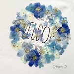 押し花素材　サムシングブルーリース