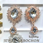 ☆再入荷☆【2pcs】ゴールドジュエルカボション22102