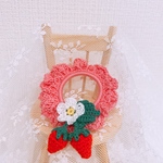 うさぎ♡Newかぎ編み冠・いちごピンク