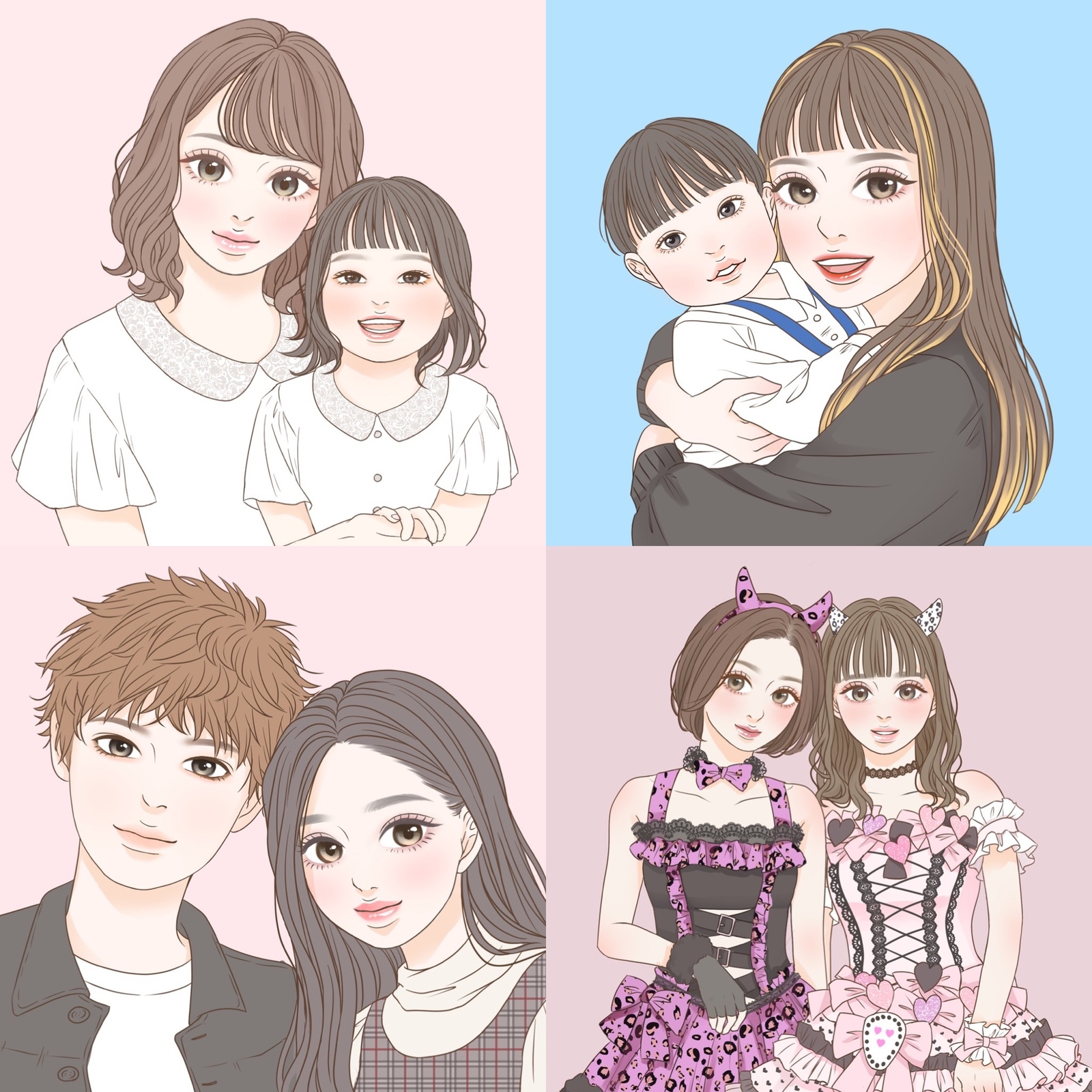 似顔絵イラスト  オーダー  sample 似顔絵】イラストオーダー/キャラクターイラスト【アイコン