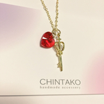 鍵✳︎heart♡ネックレス red
