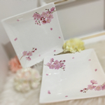 《名入れ無料》さくらペアスクエアプレート