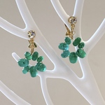 つぶつぶエメラルドのピアス/イヤリング